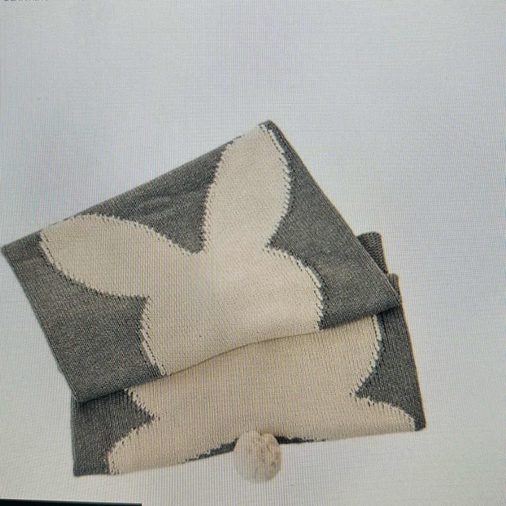 New Pan Pam Grey knitted baby blanket Brunelli